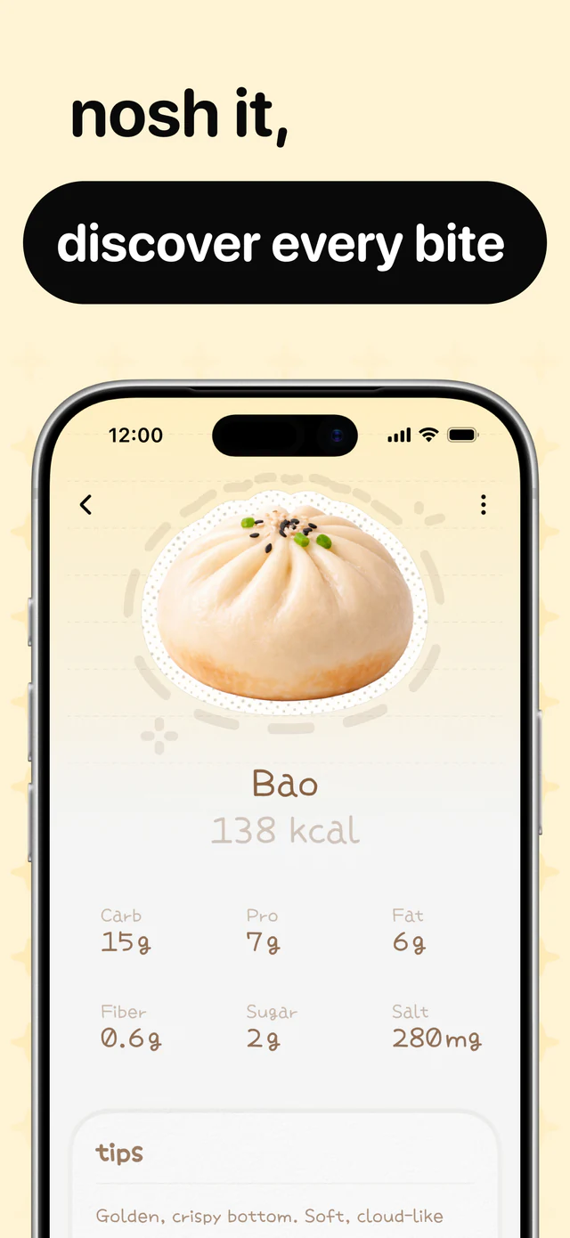 nosh food logging feature screenshot 2